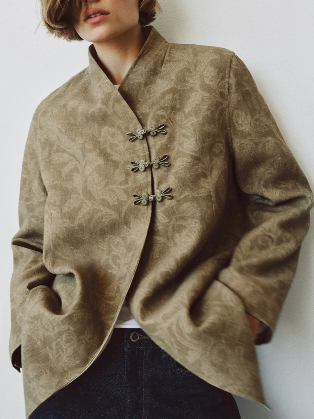 NWT ZW COLLECTION JACQUARD FROG CLASP BLAZER